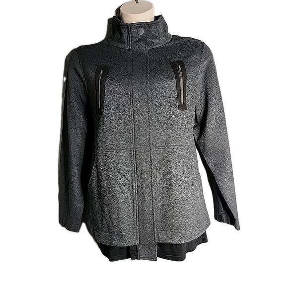 CAbi Jacket Love Carol Collection Modern Mesh Back Size XL Charcoal Gray & Black - Picture 1 of 12